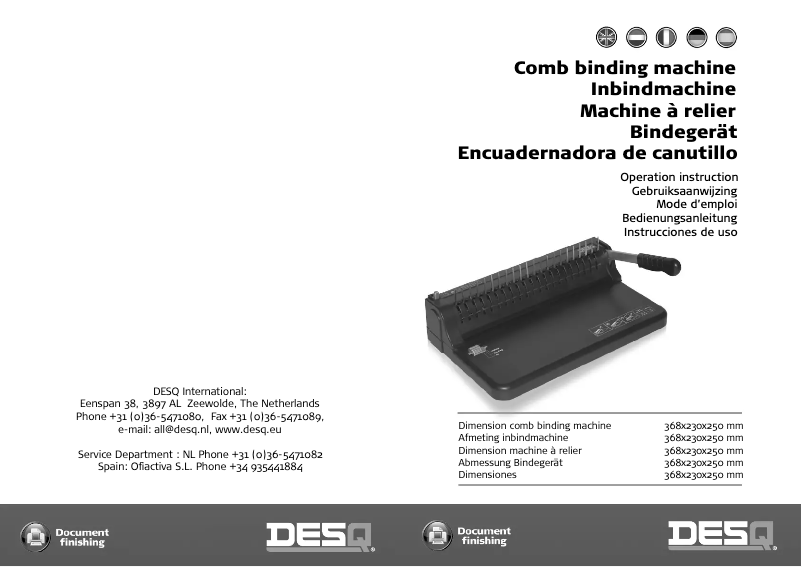 Página 1 del manual Manual de usuario Desq 75010