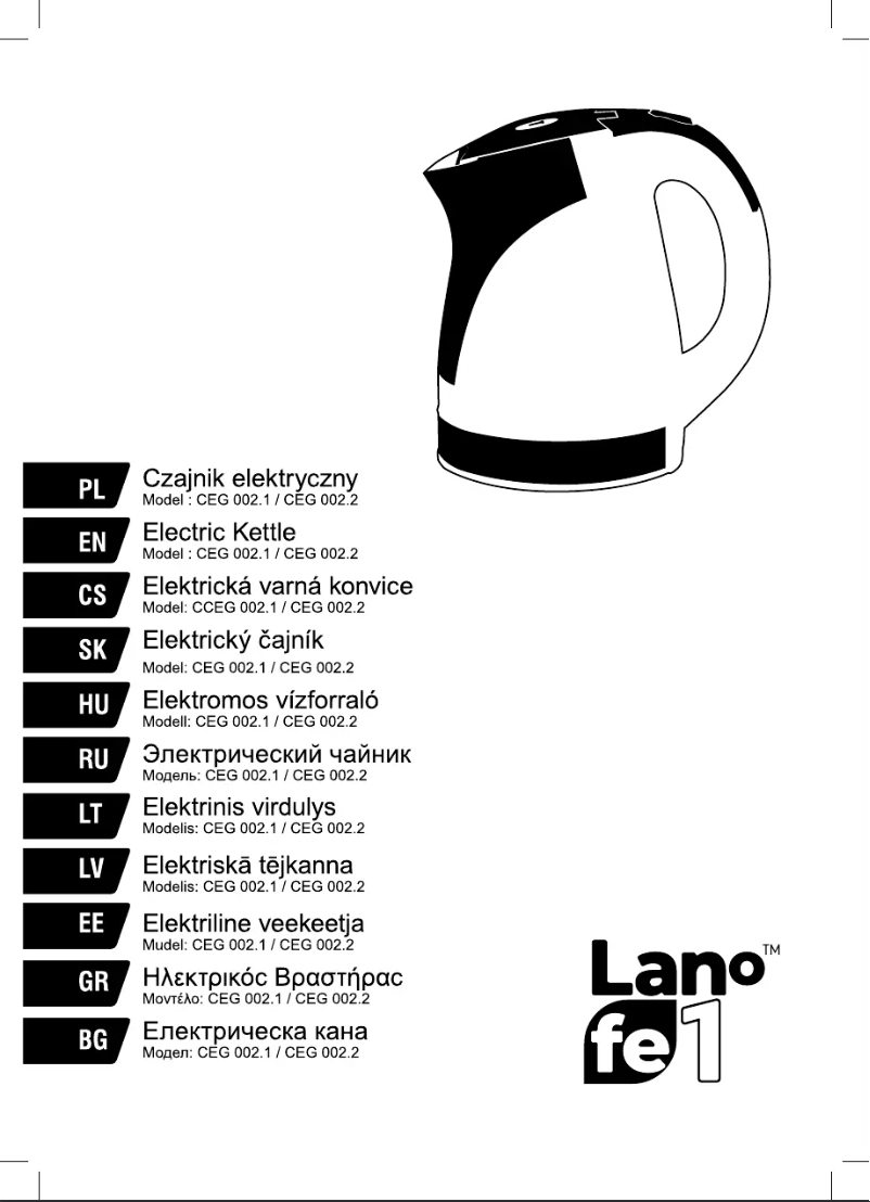 Image de la première page du manuel de l'appareil CEG002.2