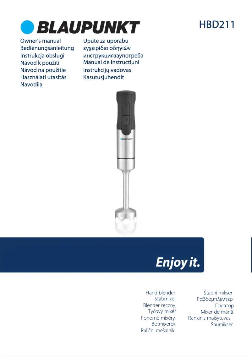 Page n°1 - Manuel utilisateur Blaupunkt HBD211