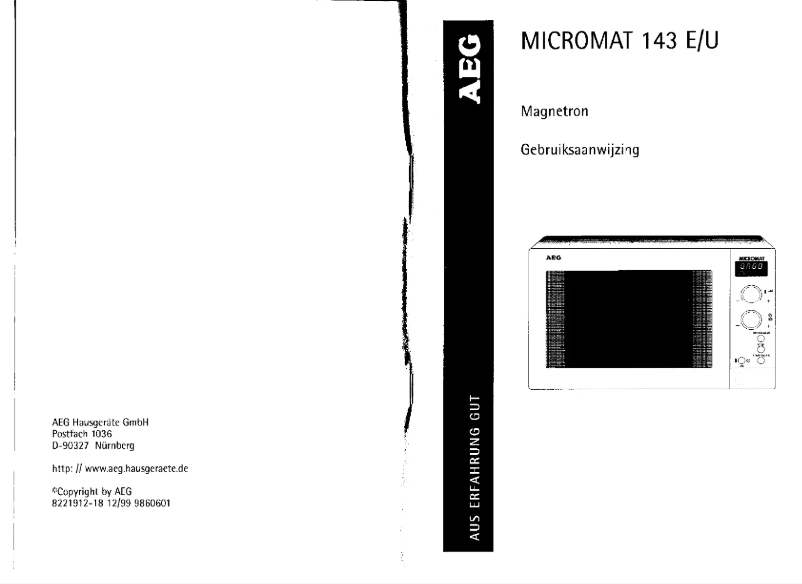 Image de la première page du manuel de l'appareil Micromat 143 E/U