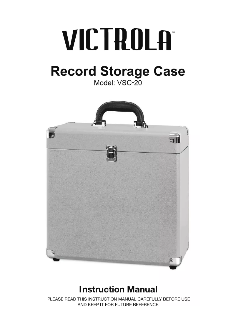 Page n°1 - Manuel utilisateur Victrola Record Storage Case VSC-20