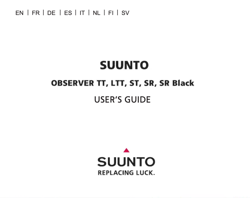 Página 1 del manual Manual de usuario Suunto Observer LTT