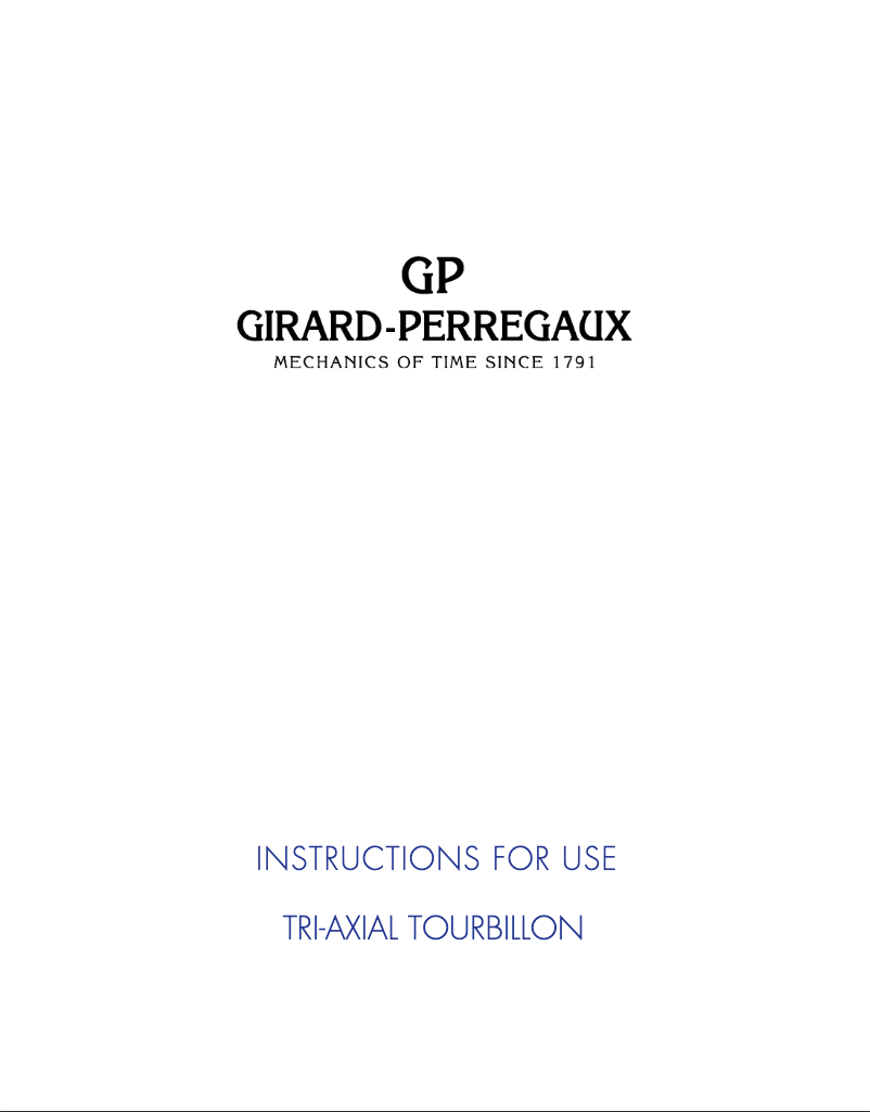Page 1 de la notice Manuel utilisateur Girard-Perregaux Bridges 99815-21-653-BA6E