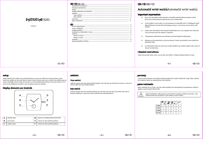 Page 1 de la notice Manuel utilisateur Auriol 2-LD3201-4