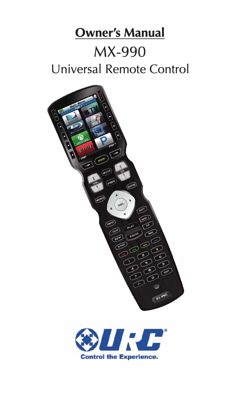 Image de la première page du manuel de l'appareil MX-990