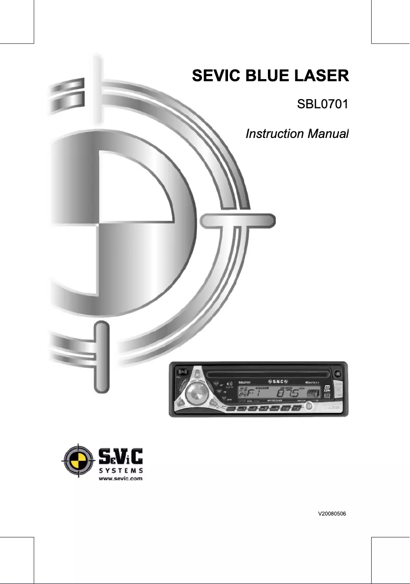 Page n°1 - Manuel utilisateur Sevic Blue Laser SBL0701
