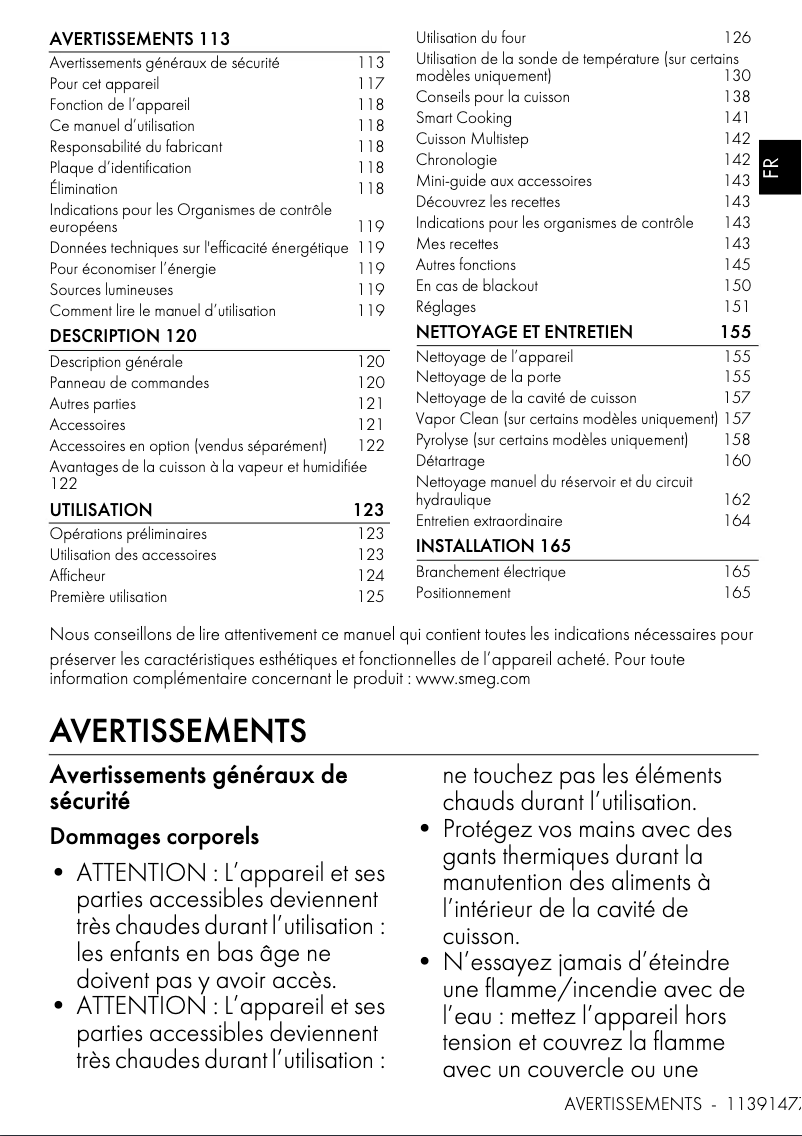Page n°1 - Manuel utilisateur Smeg SOP6604S2PNR