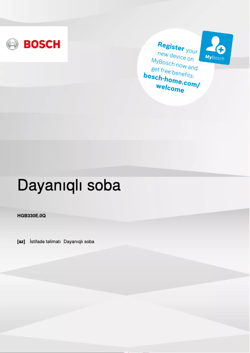 Page 1 of the manual User Manual Bosch HGB330E50Q