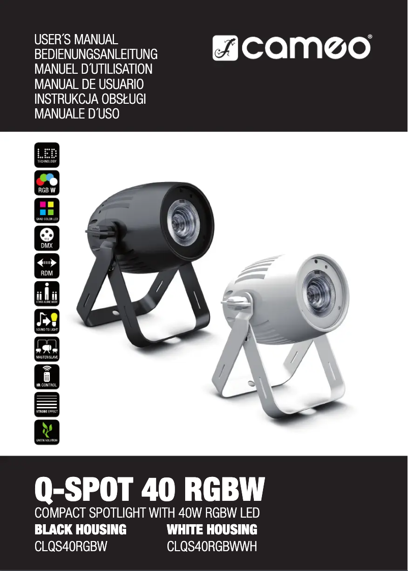 Image de la première page du manuel de l'appareil Q-SPOT 40 RGBW