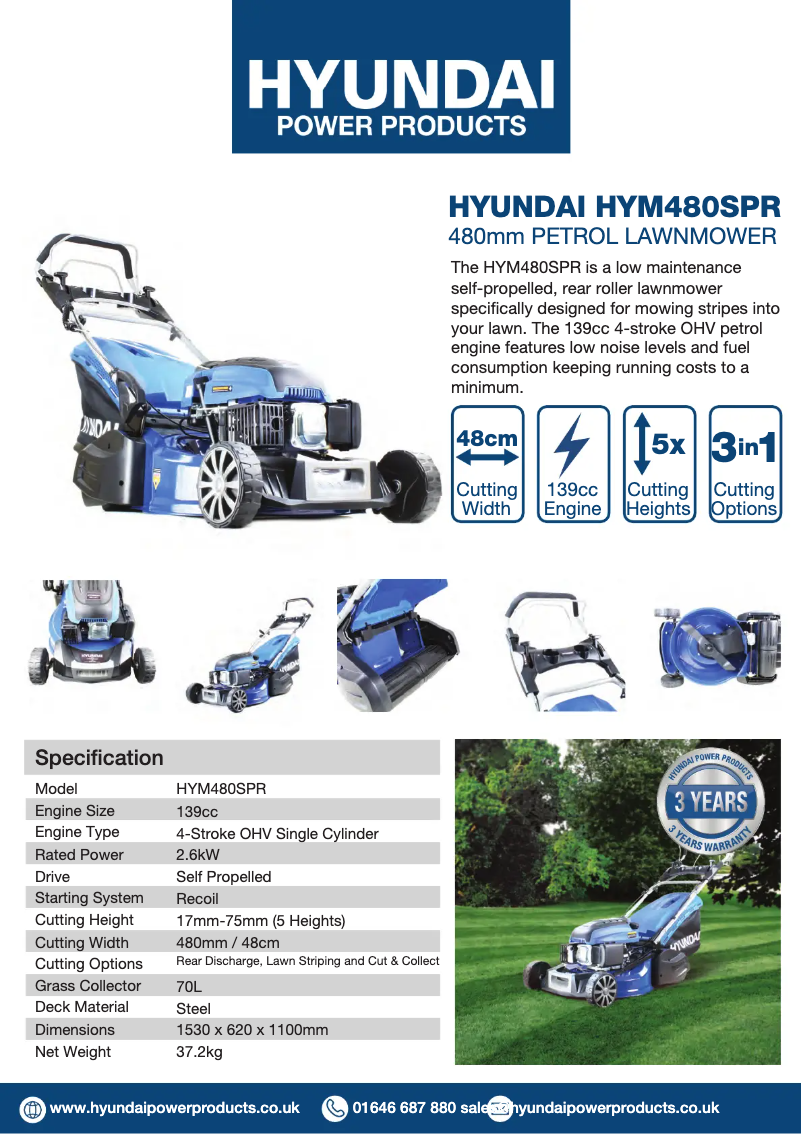 Image de la première page du manuel de l'appareil HYM480SPR