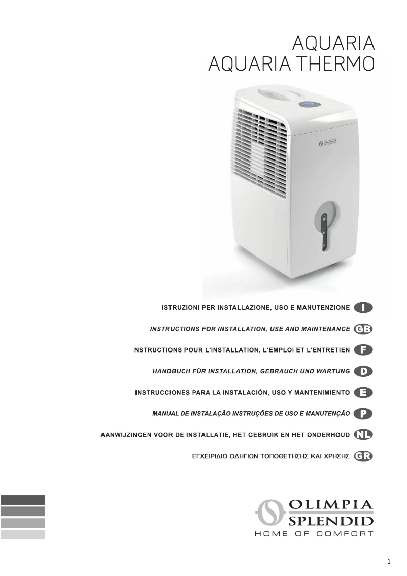 Página 1 del manual Manual de usuario Olimpia Splendid Aquaria Thermo 22
