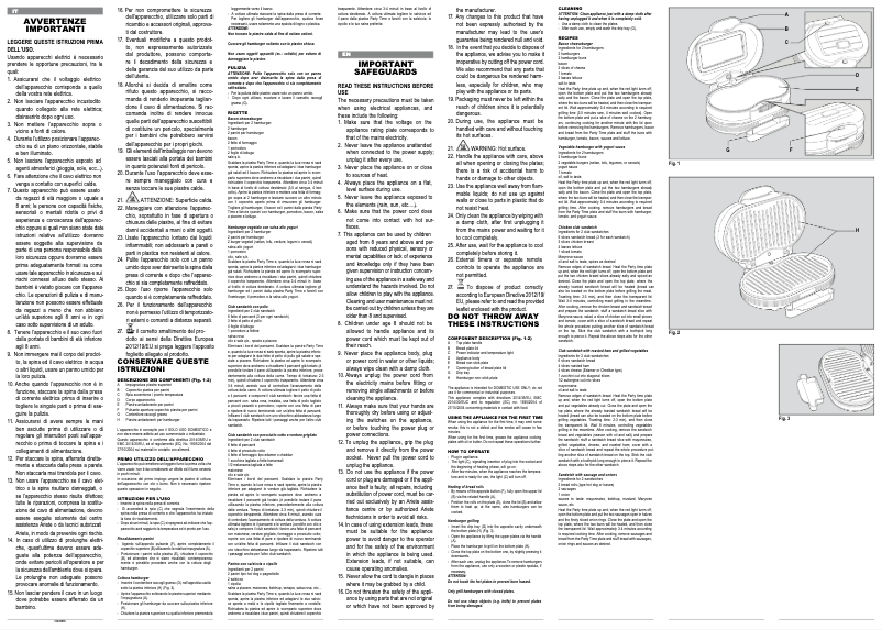 Page 1 de la notice Manuel utilisateur Ariete 205