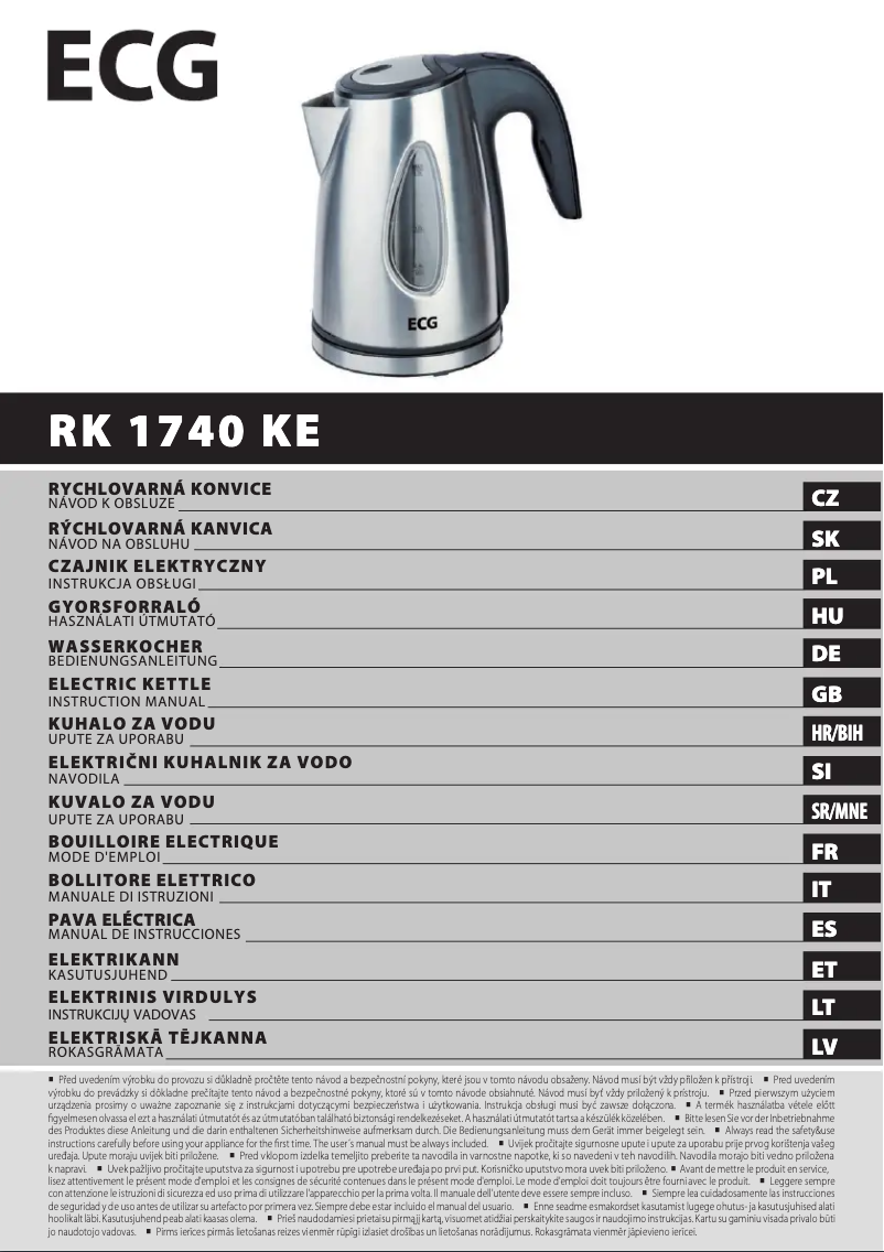 Page 1 de la notice Manuel utilisateur ECG RK 1740