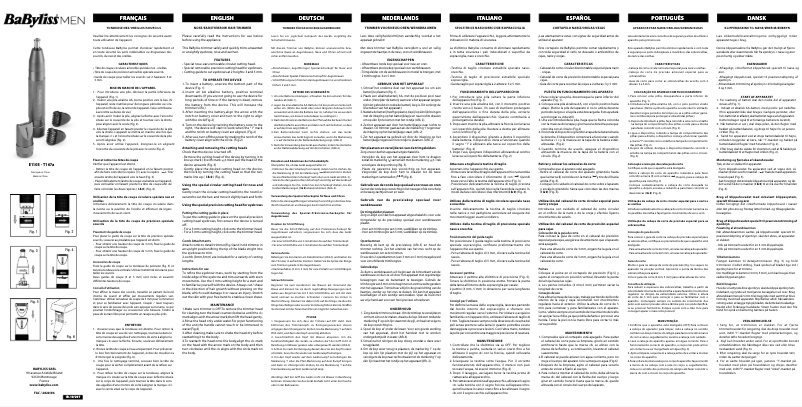 Page 1 de la notice Manuel utilisateur BaByliss Diamond Precision E110E