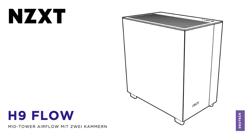 Page 1 de la notice Manuel utilisateur NZXT H9 Flow