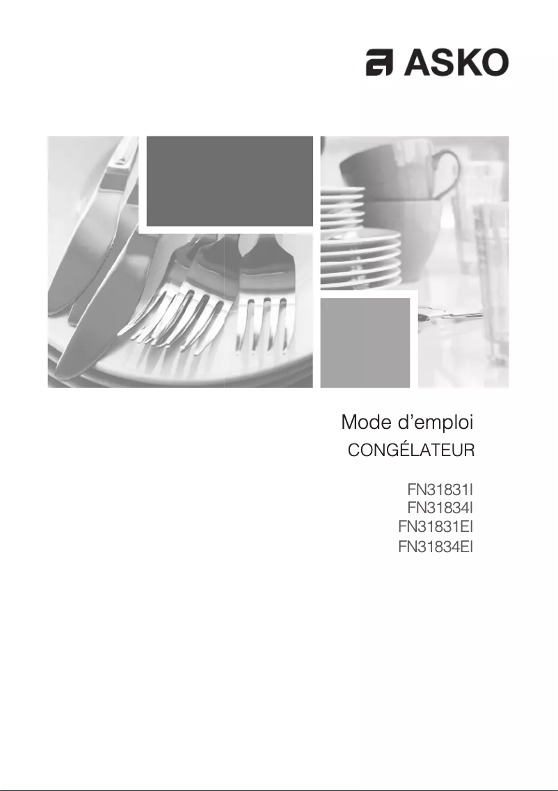 Page 1 de la notice Manuel utilisateur Asko FN31831EI