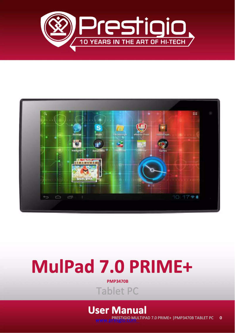Image de la première page du manuel de l'appareil MultiPad 7.0 Prime+ PMP3470B