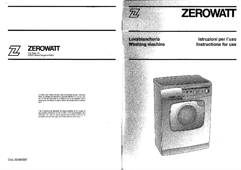 Page n°1 - Manuel utilisateur Zerowatt ZA 88 SS