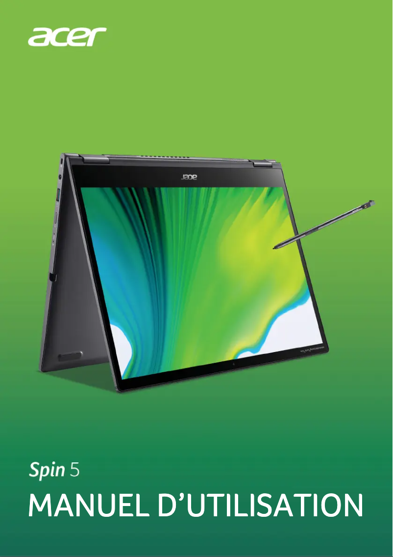 Page 1 de la notice Manuel utilisateur Acer Spin 5