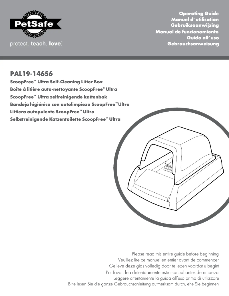 Page 1 of the manual User Manual PetSafe ScoopFree PAL19-14656