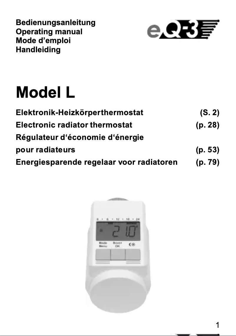 Page 1 de la notice Manuel utilisateur eQ-3 CC-RT-O-CnL-W-R5-2