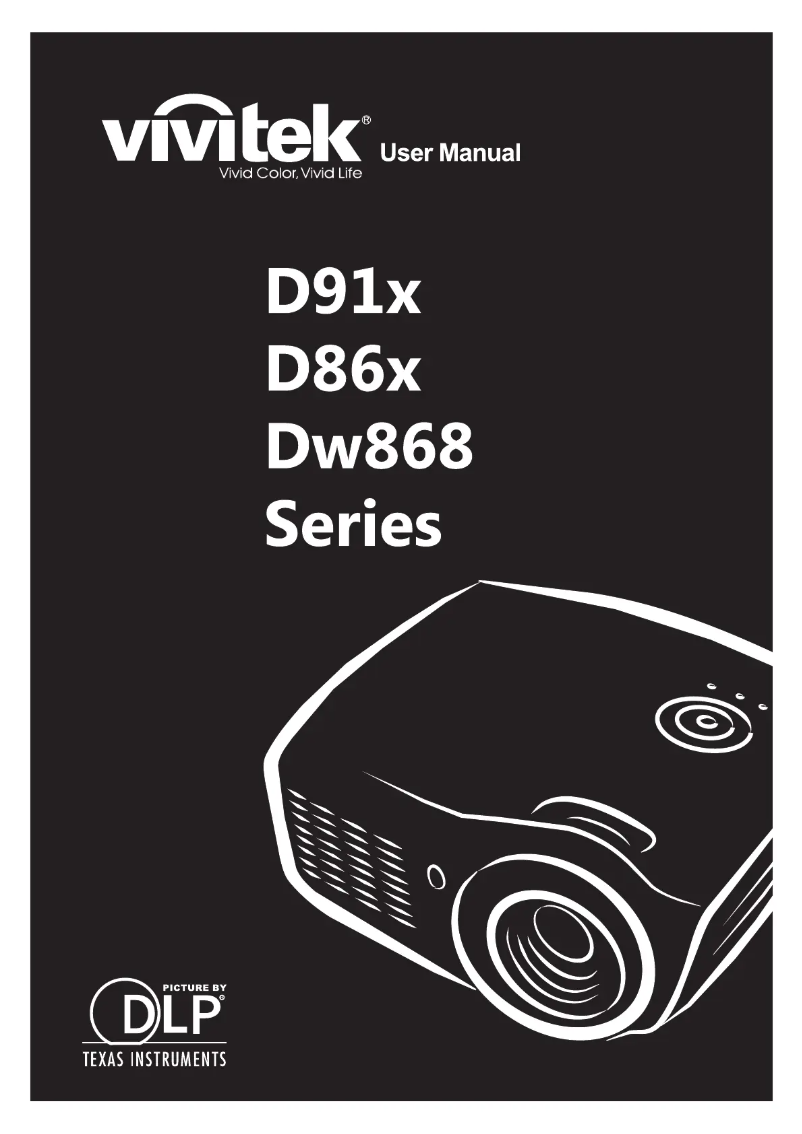 Page 1 de la notice Manuel utilisateur Vivitek DW868