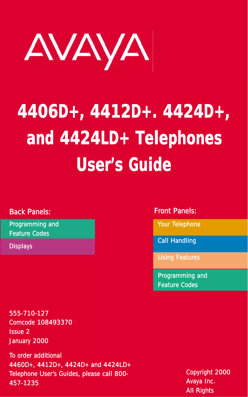 Page n°1 - Manuel utilisateur Avaya Magix 4424LD+