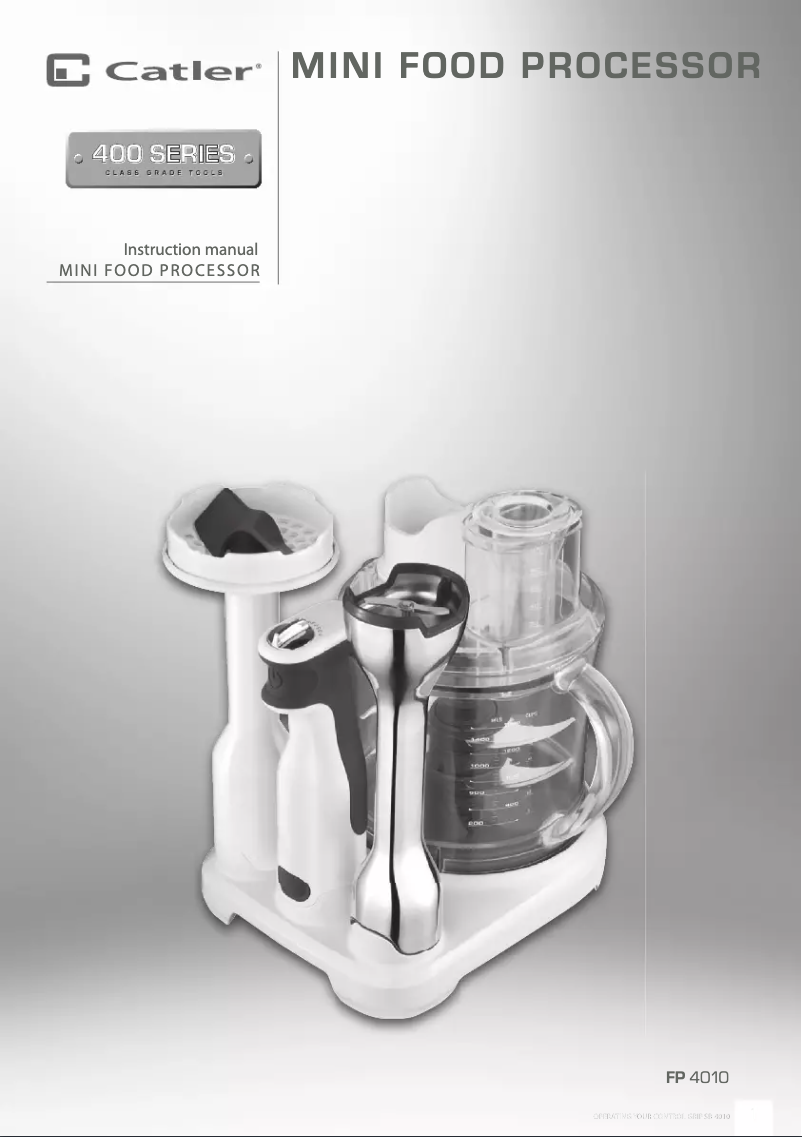 Image de la première page du manuel de l'appareil FP 4010