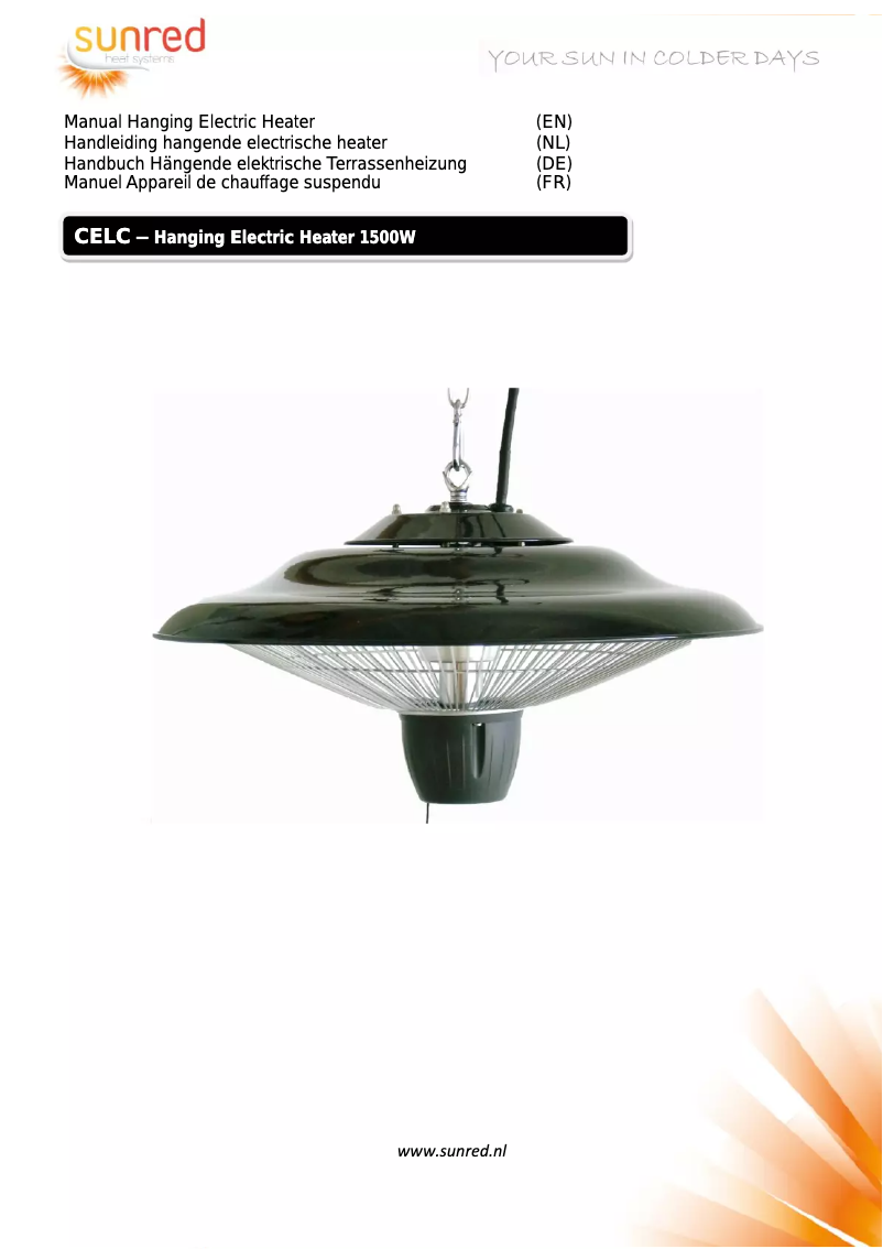 Page 1 de la notice Manuel utilisateur SunRed Merga 1500