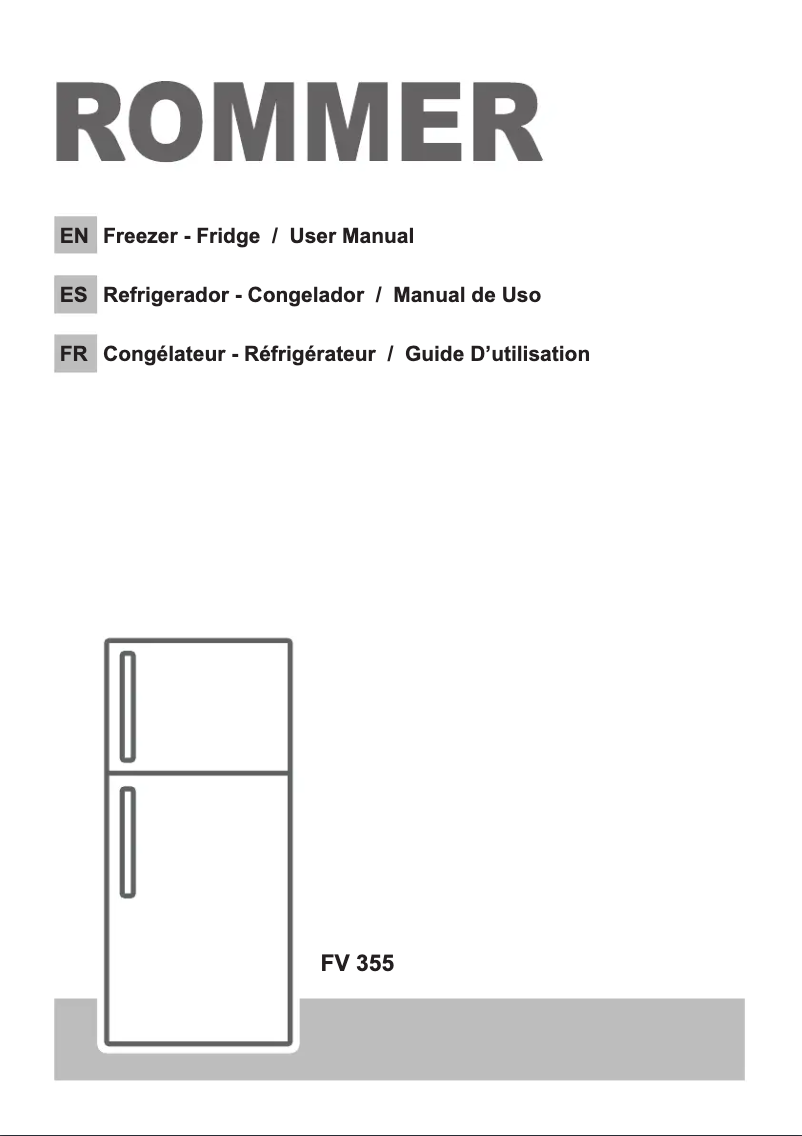 Page n°1 - Manuel utilisateur Rommer FV 355