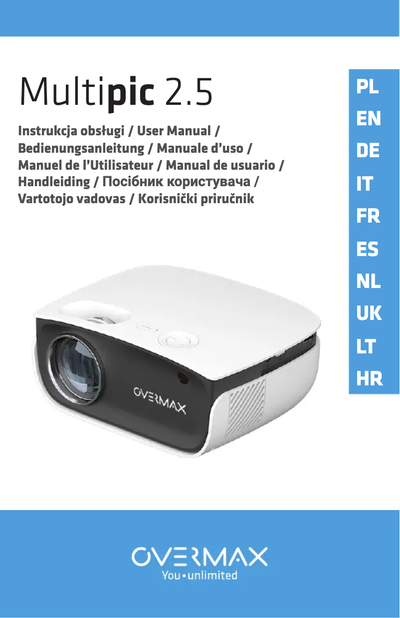 Page 1 de la notice Manuel utilisateur Overmax Multipic 2.5