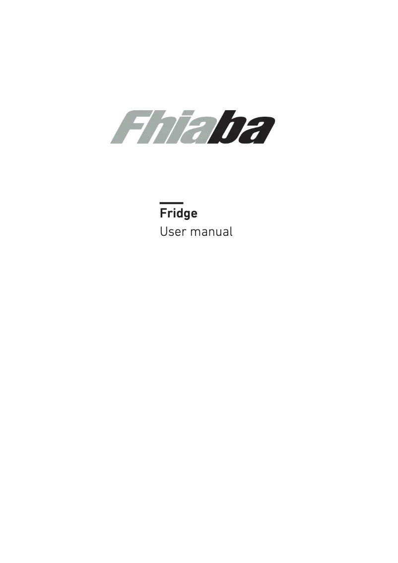 Page n°1 - Manuel utilisateur Fhiaba S600FZ6