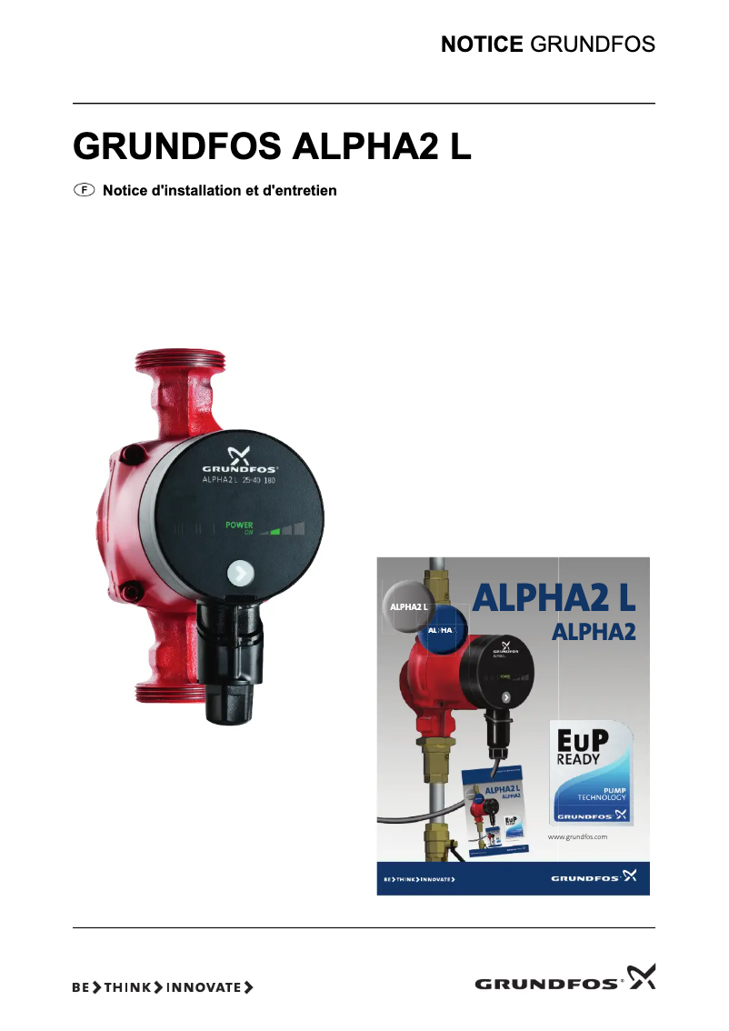 Image de la première page du manuel de l'appareil Alpha2 L