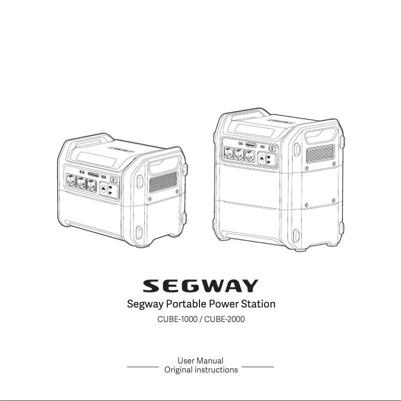 Page 1 de la notice Manuel utilisateur Segway CUBE-2000