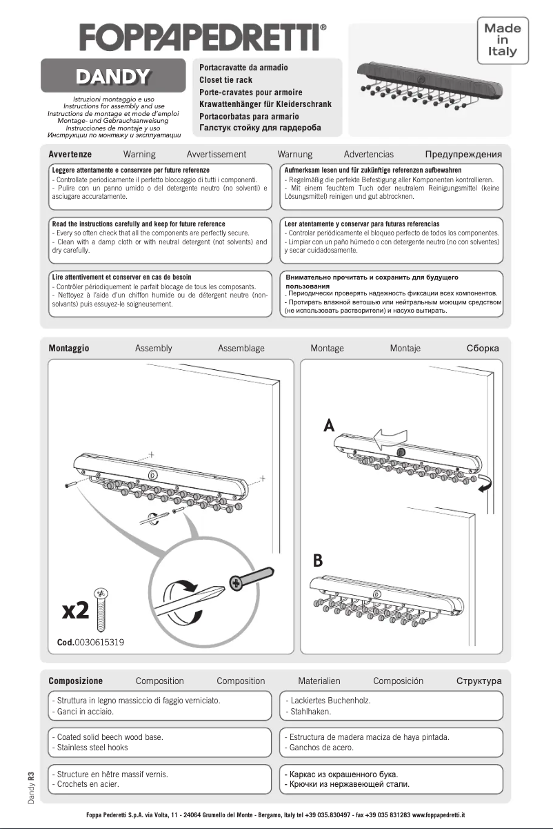 Page n°1 - Manuel utilisateur Foppapedretti Dandy