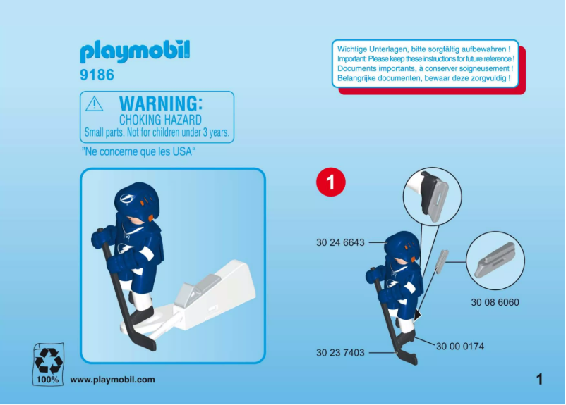 Page n°1 - Manuel utilisateur Playmobil 9186