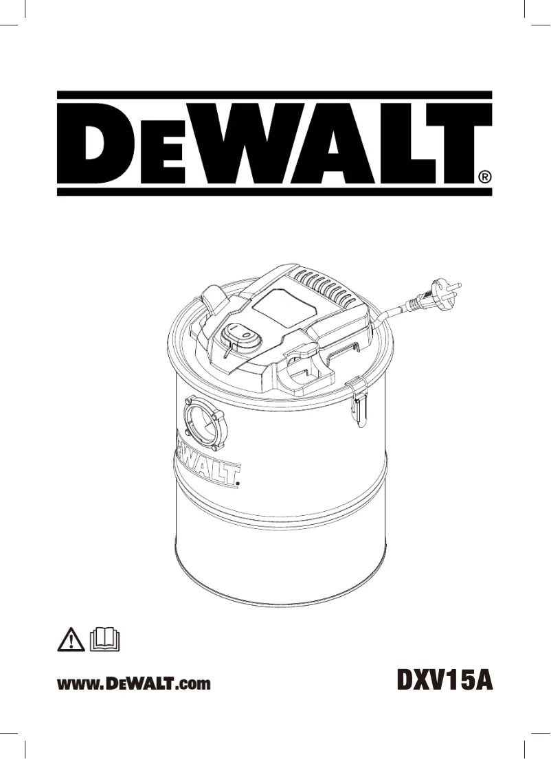 Page 1 de la notice Manuel utilisateur DeWalt DXV15A