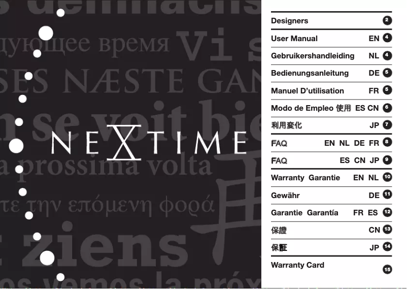 Page n°1 - Manuel utilisateur NeXtime 5197ZW