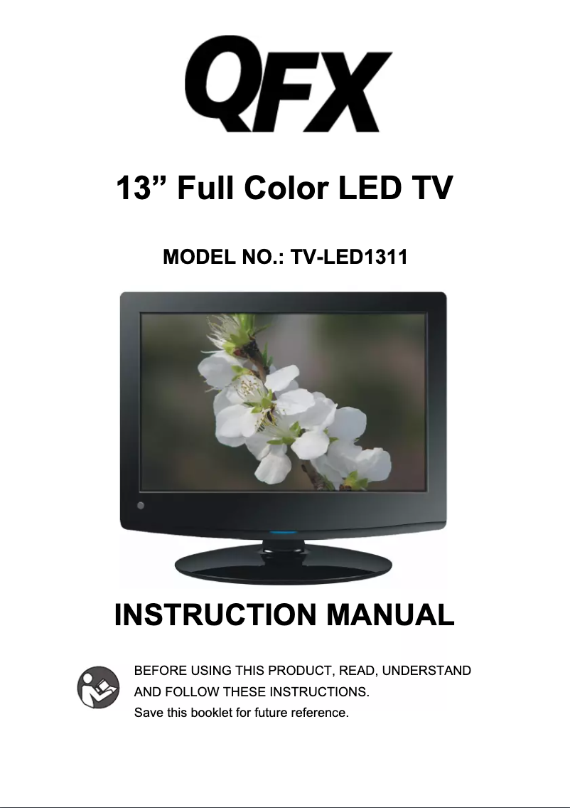 Page 1 de la notice Manuel utilisateur QFX TV-LED1311