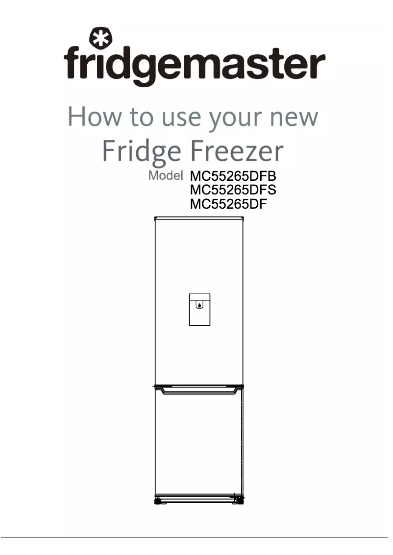 Page n°1 - Manuel utilisateur Fridgemaster MC55265DF