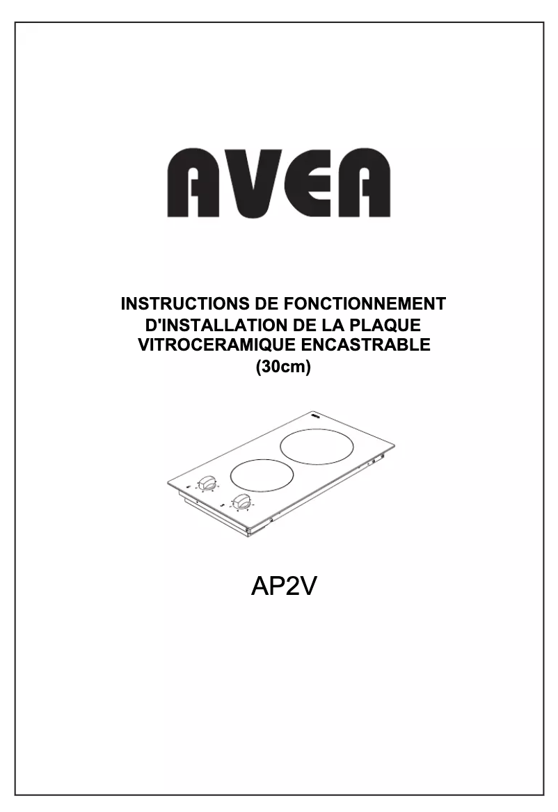 Image de la première page du manuel de l'appareil AP2V