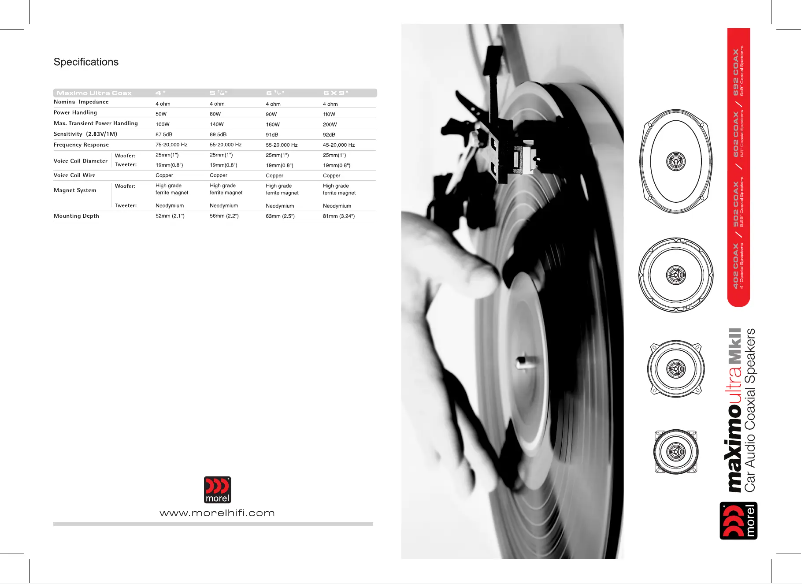 Page 1 de la notice Manuel utilisateur Morel Maximo Ultra Coax 602 MKII