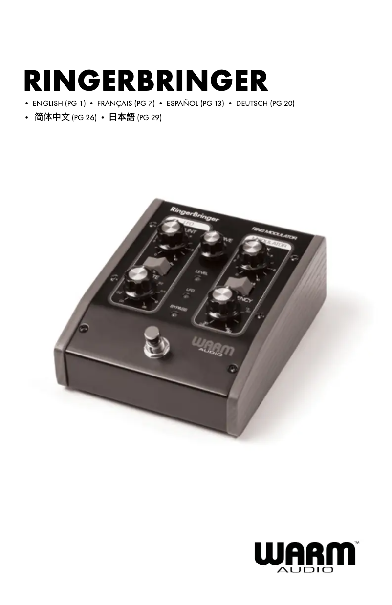 Page 1 de la notice Manuel utilisateur Warm Audio RingerBringer