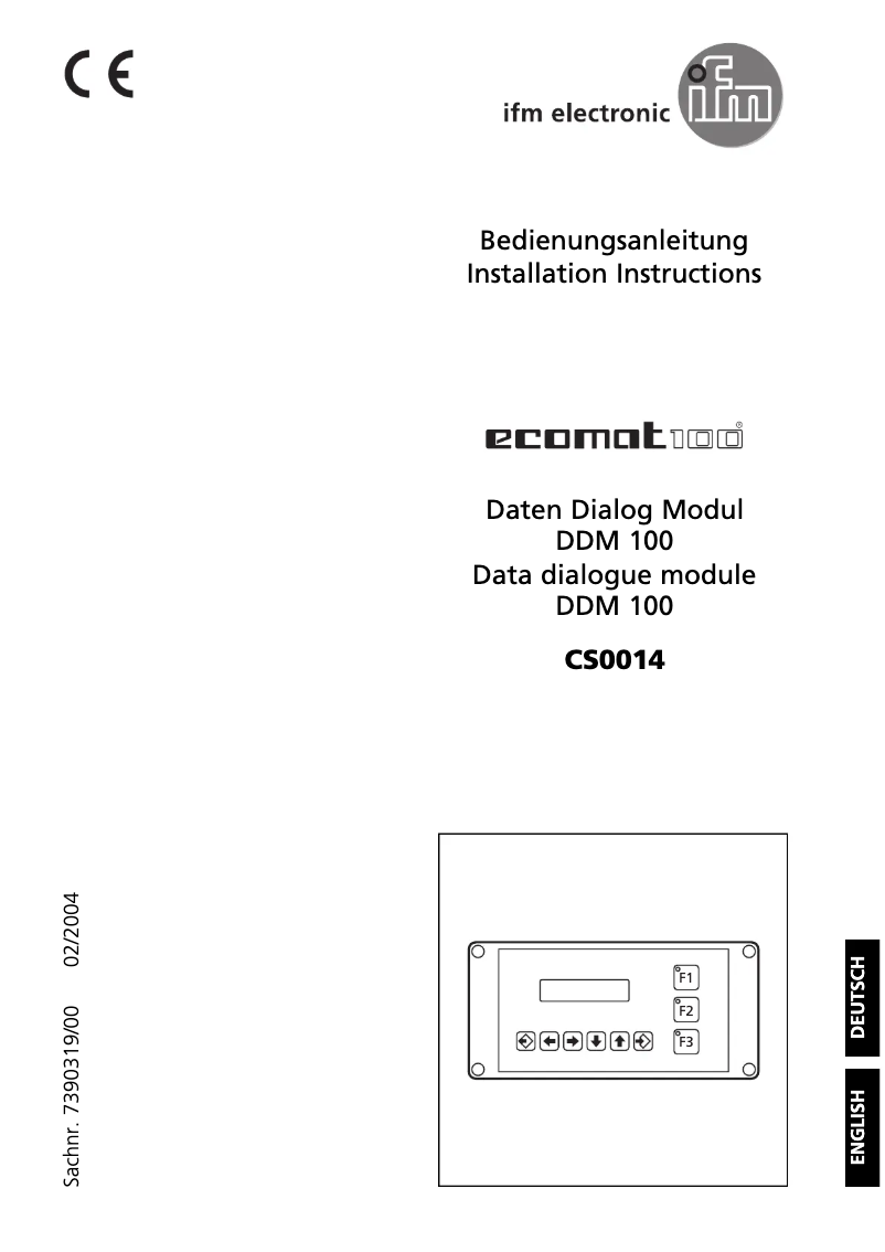 Image de la première page du manuel de l'appareil CS0014