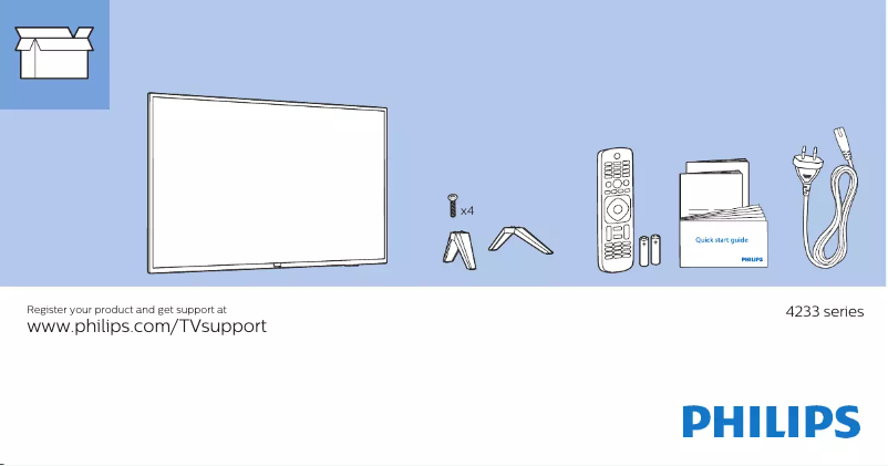 Page 1 de la notice Guide de démarrage rapide Philips 32PHT4233S