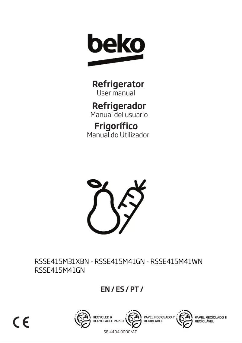 Image de la première page du manuel de l'appareil RSSE415M41GN