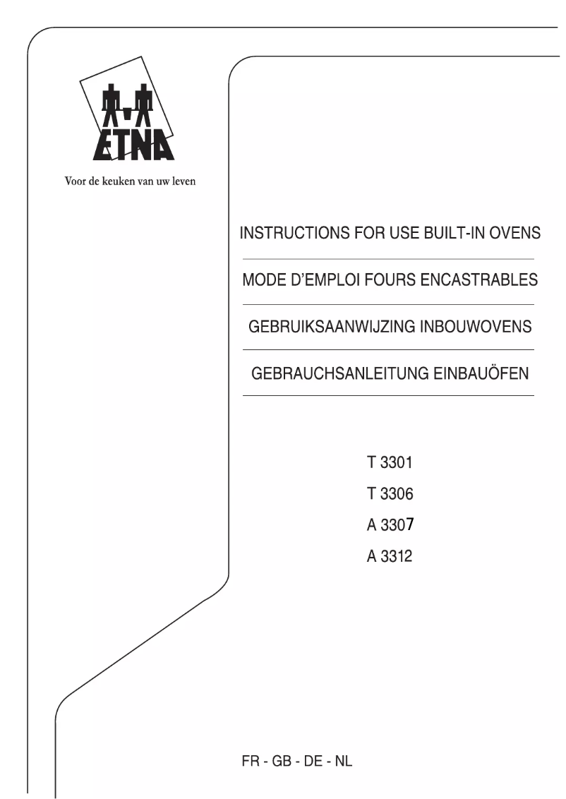 Page 1 de la notice Manuel utilisateur Etna A3307FT