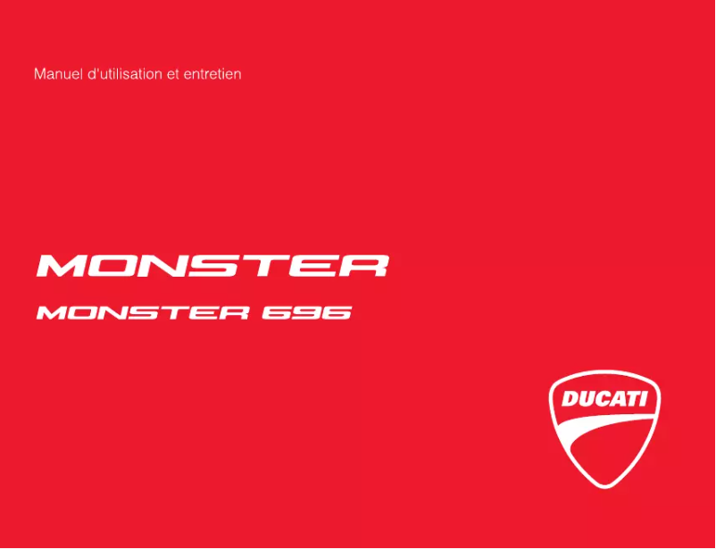 Page 1 de la notice Manuel utilisateur Ducati Monster 696 (2012)