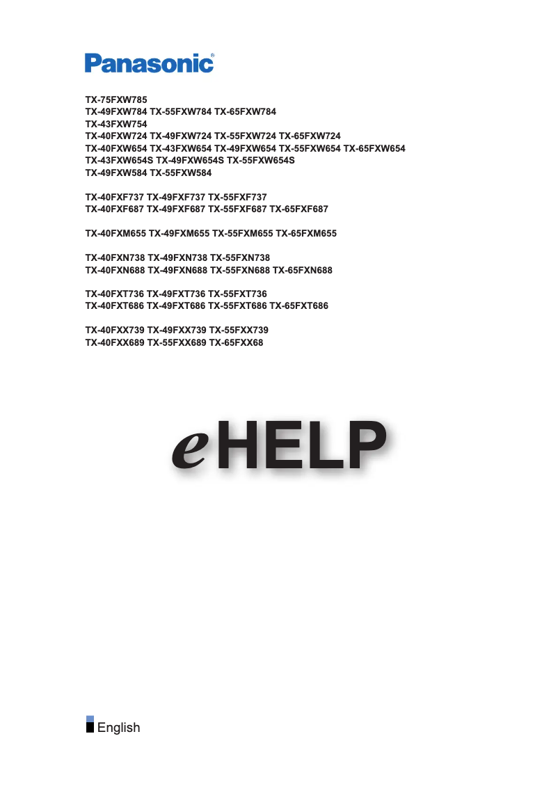 Page 1 de la notice Manuel utilisateur Panasonic TX-55FXN738