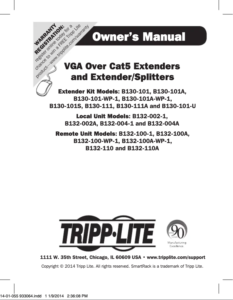 Image de la première page du manuel de l'appareil B130-101-U